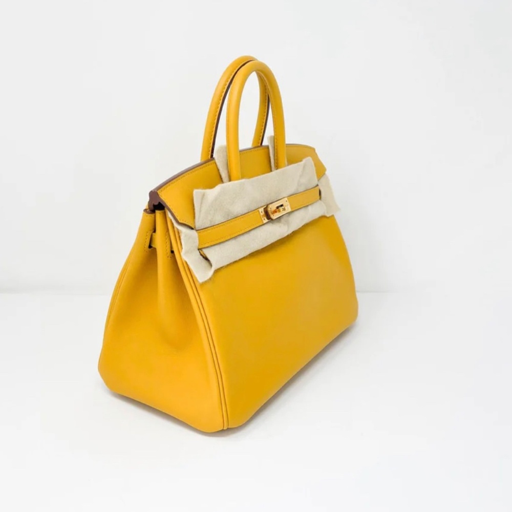 Authentic Hermes Birkin 25 Jaune Ambre Swift Gold Hardware - Picture 3 of 10